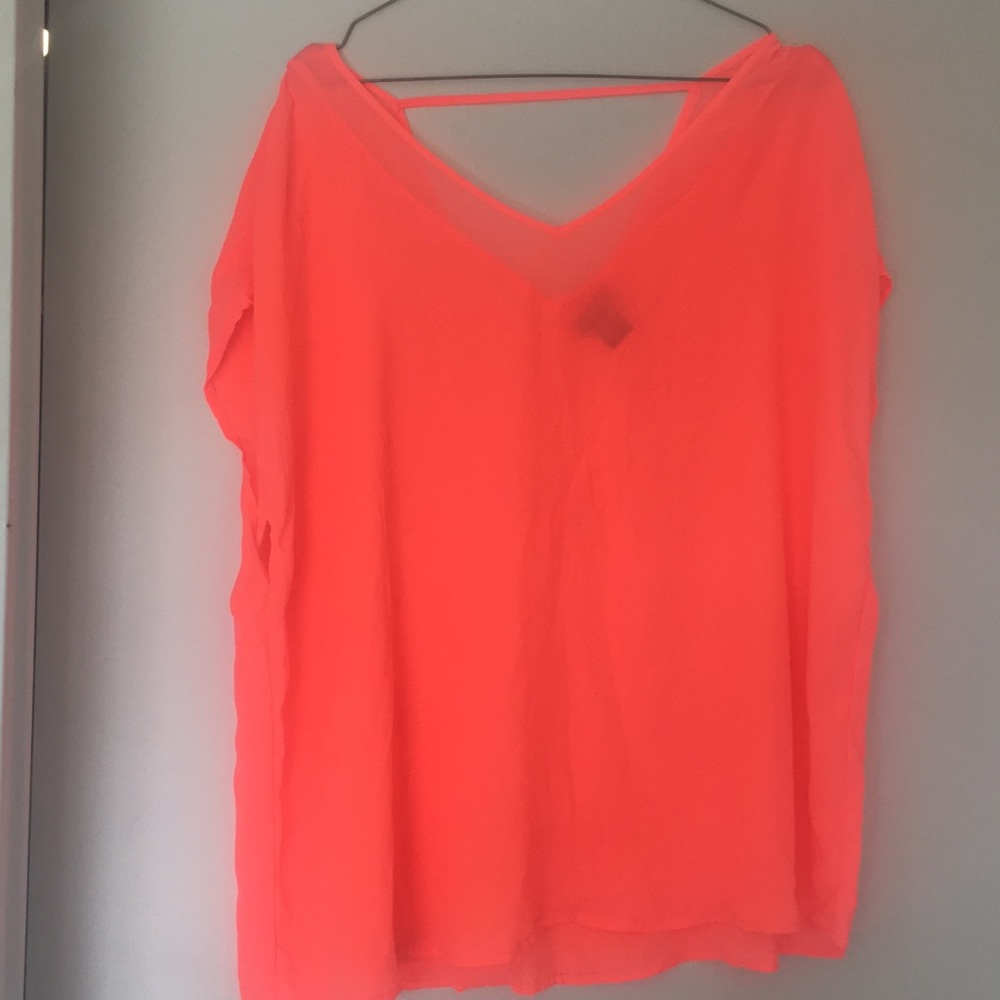 Neon Pink(peachy) see through top